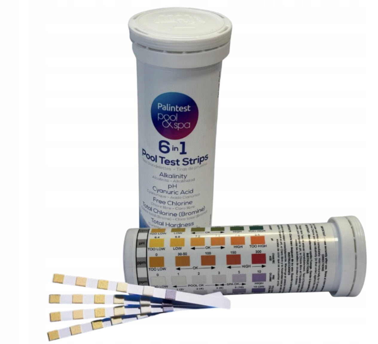 Palintest 6in1 Test Strips for Water Analysis – Pool / Spa / Jacuzzi Tester