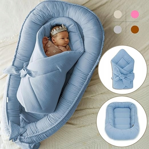 Palulli muslin baby cocoon with flap 100x60cm + CONE 80X80cm Brand Palulli