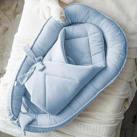 Palulli muslin baby cocoon with flap 100x60cm + CONE 80X80cm