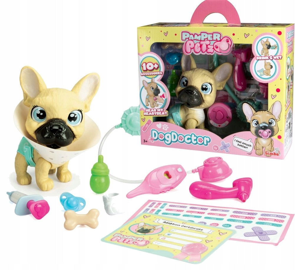 Pamper Petz Interactive Veterinarian Kit Dog Bulldog Diaper Gang