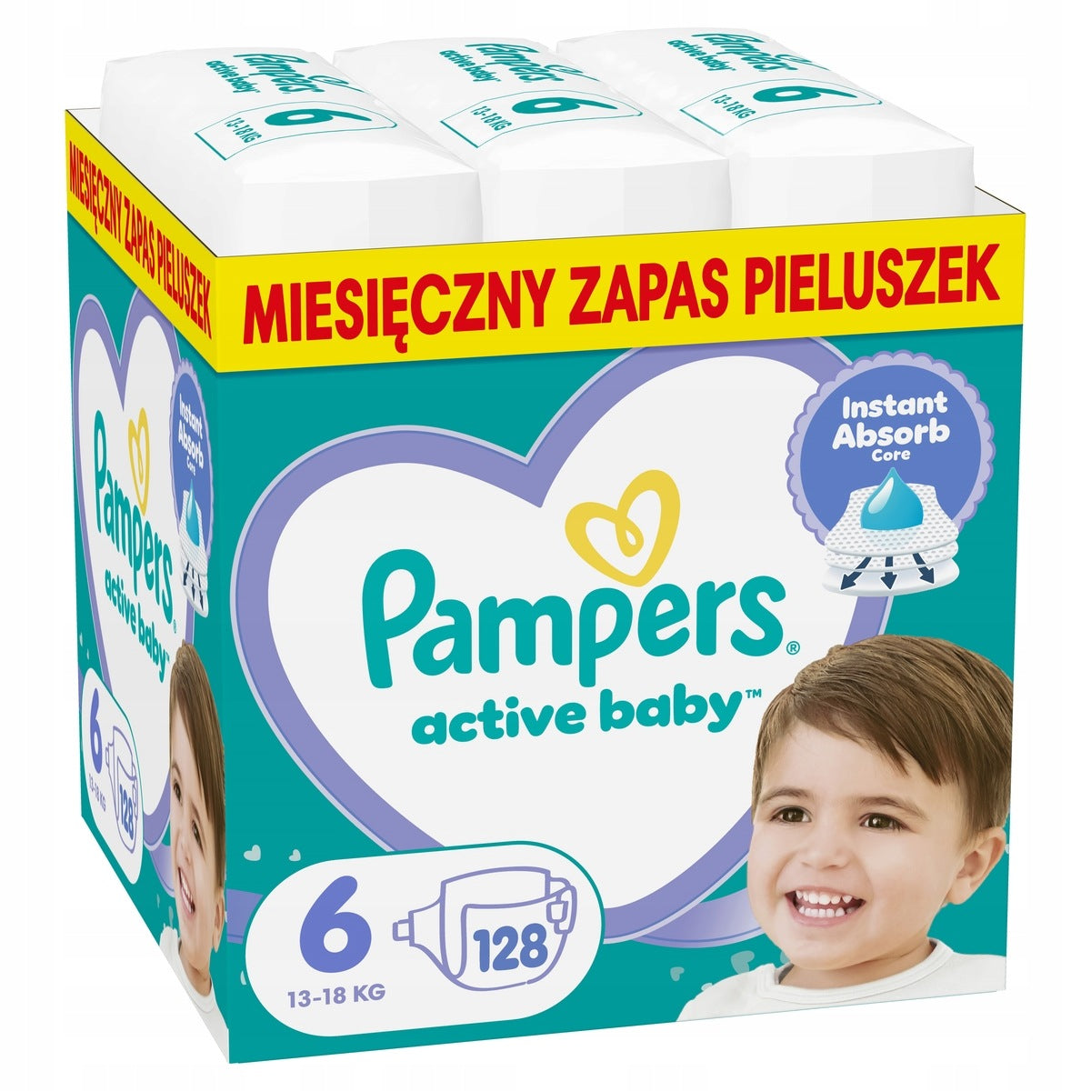 Pampers Active Baby 6 128 pcs. 13-18 kg Diapers Monthly stock