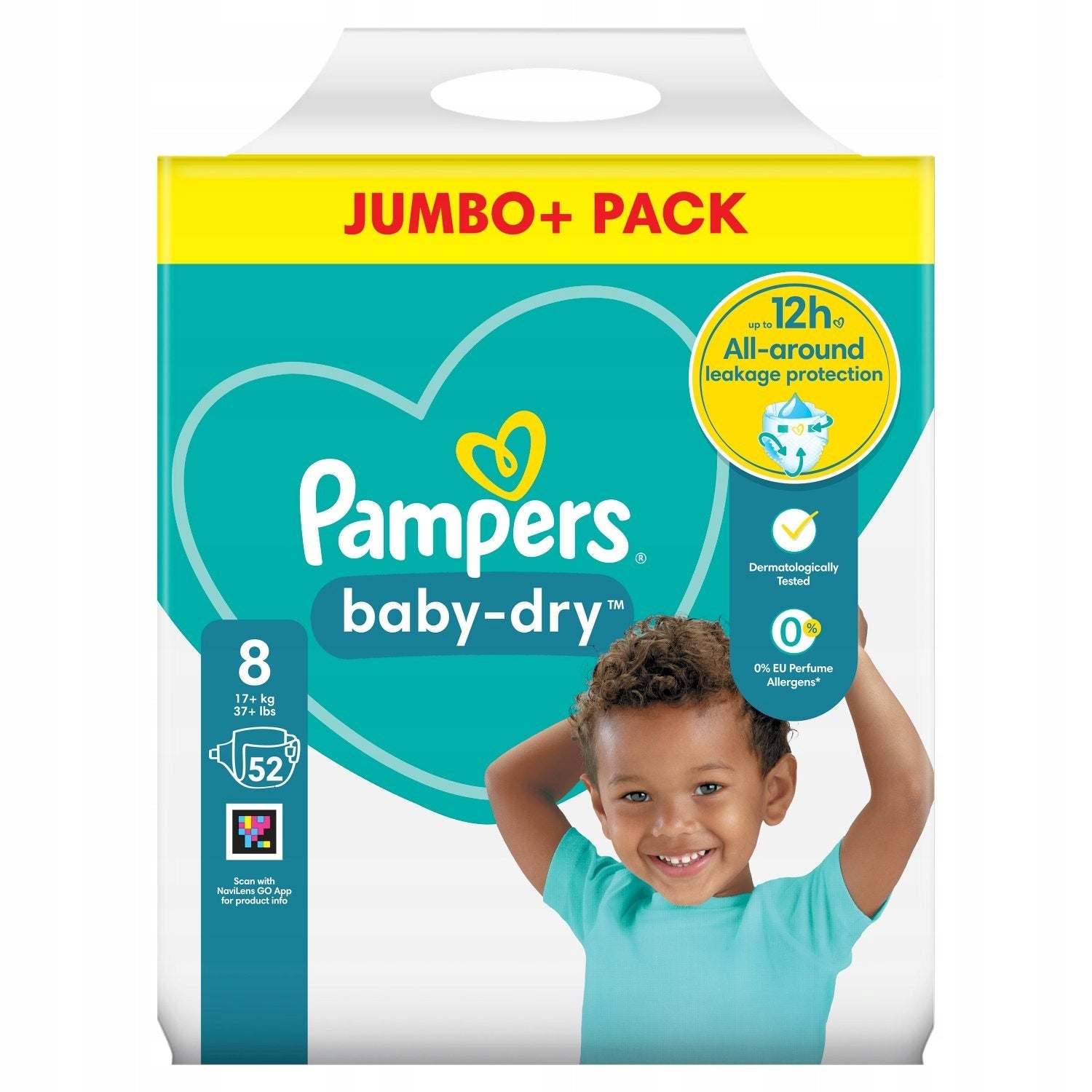 Pampers Active Baby Dry Size 8 Jumbo Pack 52 Pack