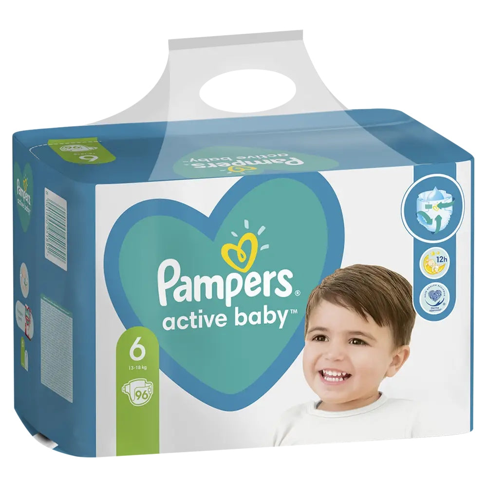 Pampers Active Baby, diapers size 6, 13-18 kg, 96 pieces Medical device no