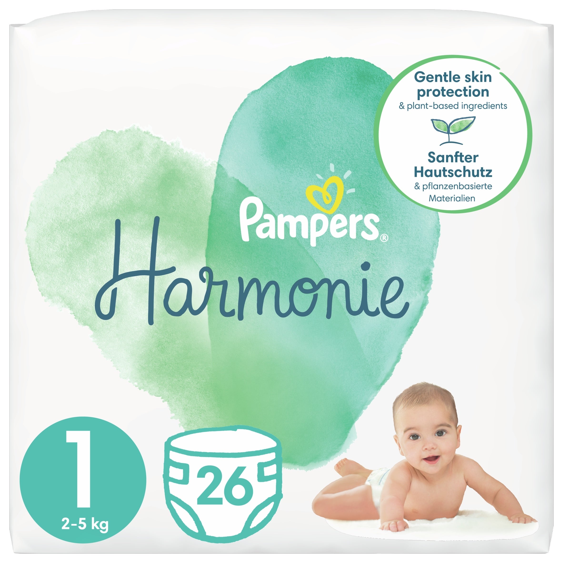 Pampers Harmonie Diaper Size 1 Newborn (2-5 kg) 26 pcs.