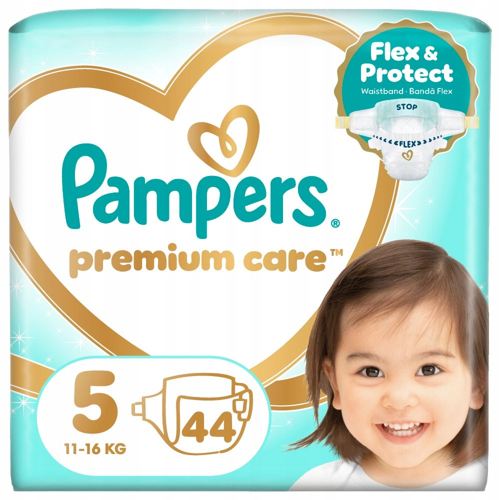 Pampers Premium Care Diapers size 5, 11-16 kg, 44 pieces