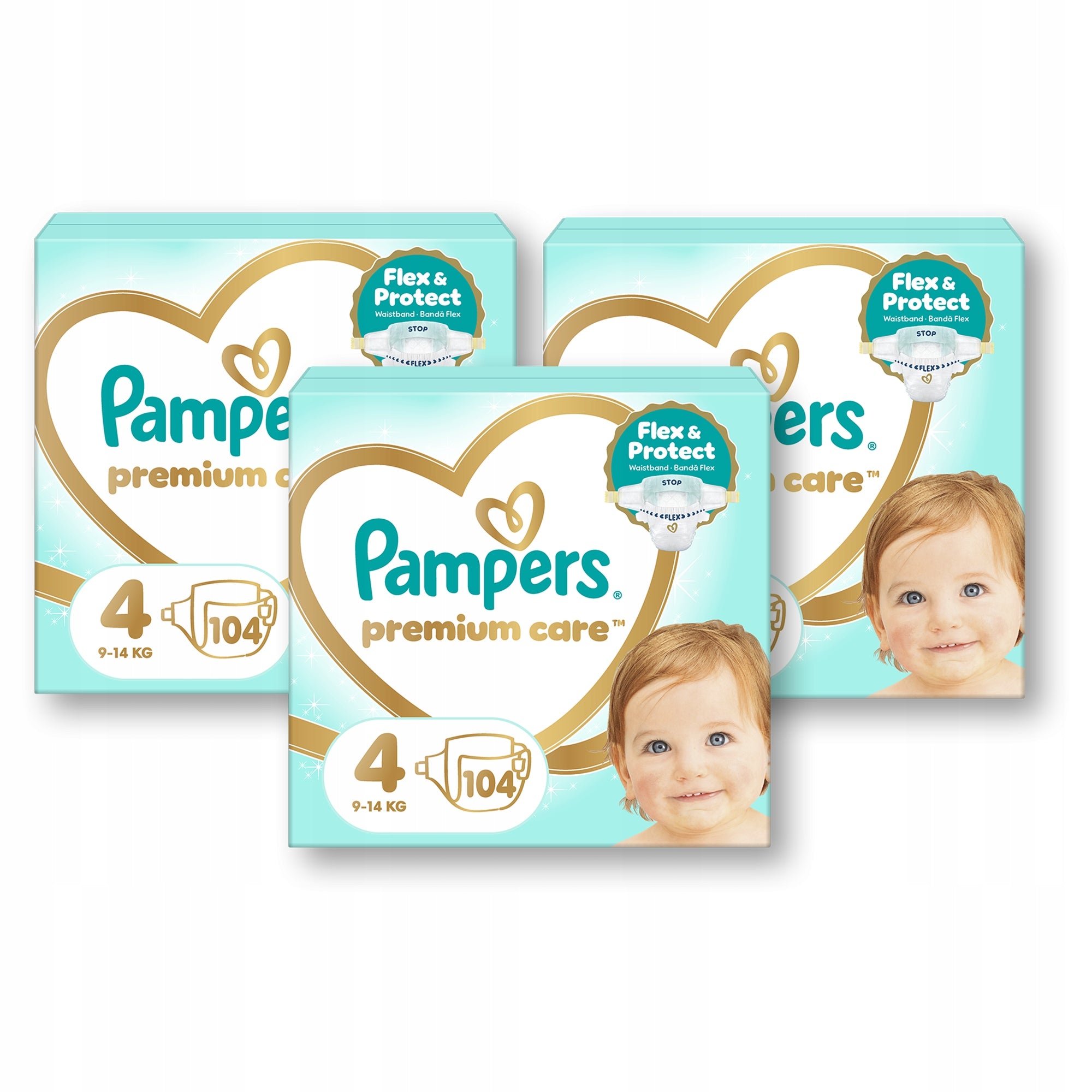 Pampers Premium Care size 4, 3x 104 pcs, 9-14 kg Diapers
