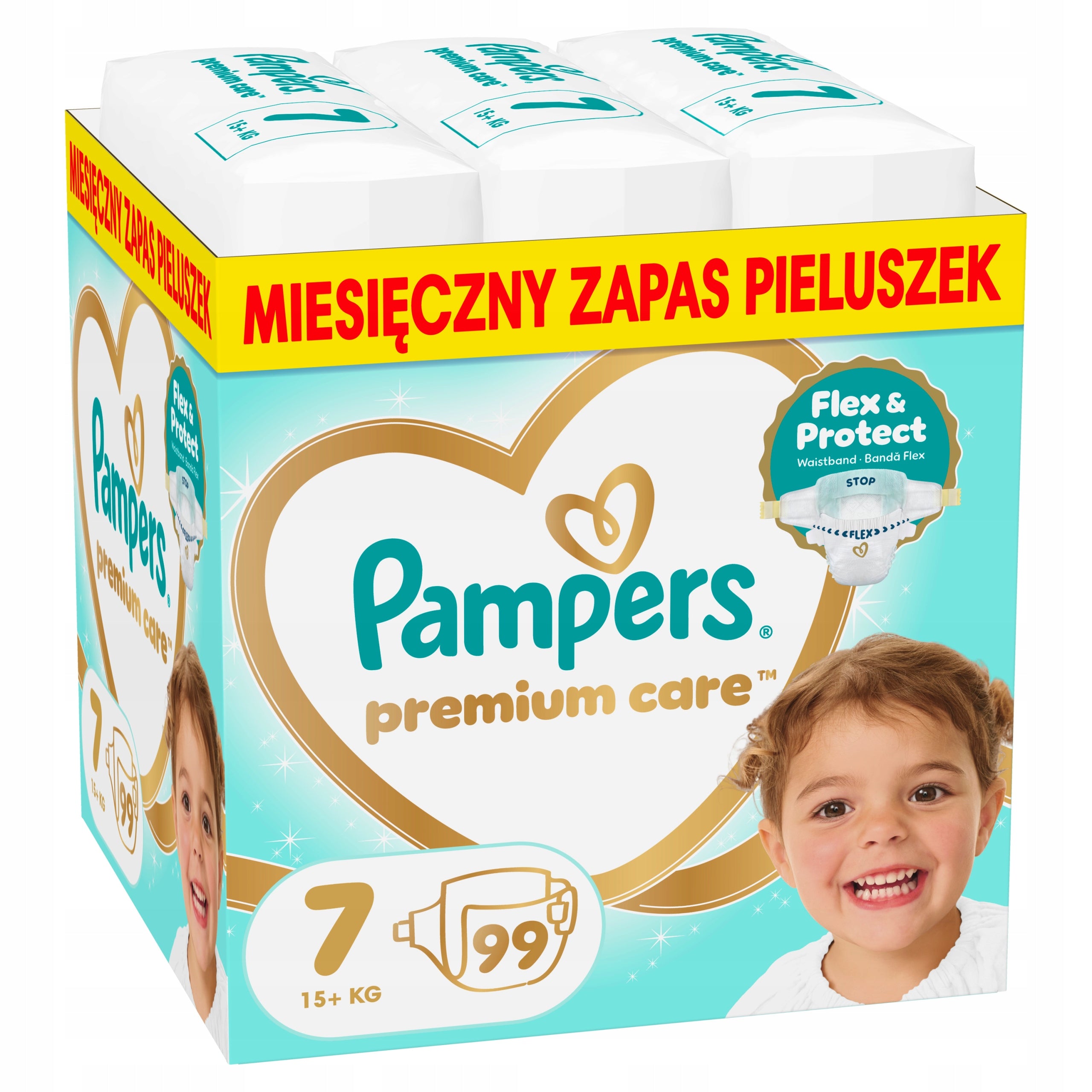 Pampers Premium Care size 7, 99 pcs, 15+ kg Diapers Monthly stock