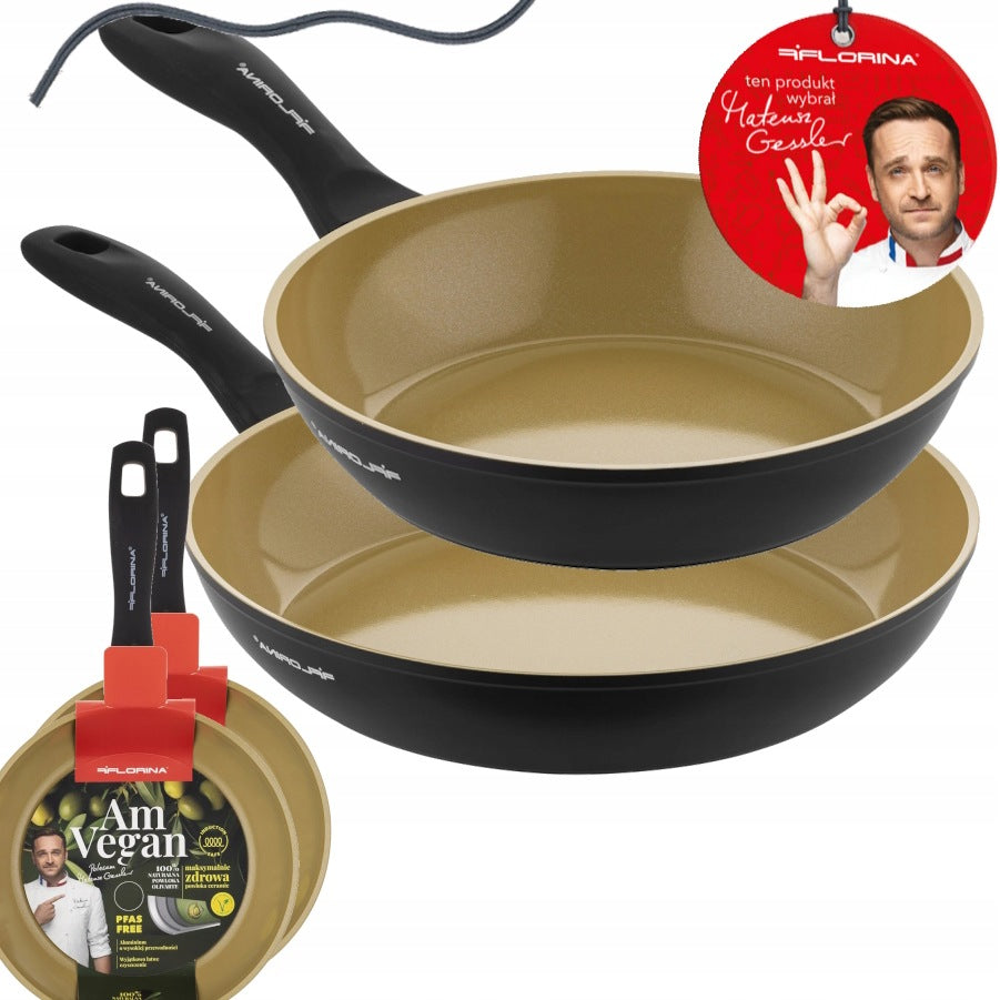 Pan FLORINA AmVegan 20 + 28 cm Ceramic INDUCTION by Mateusz Gessler