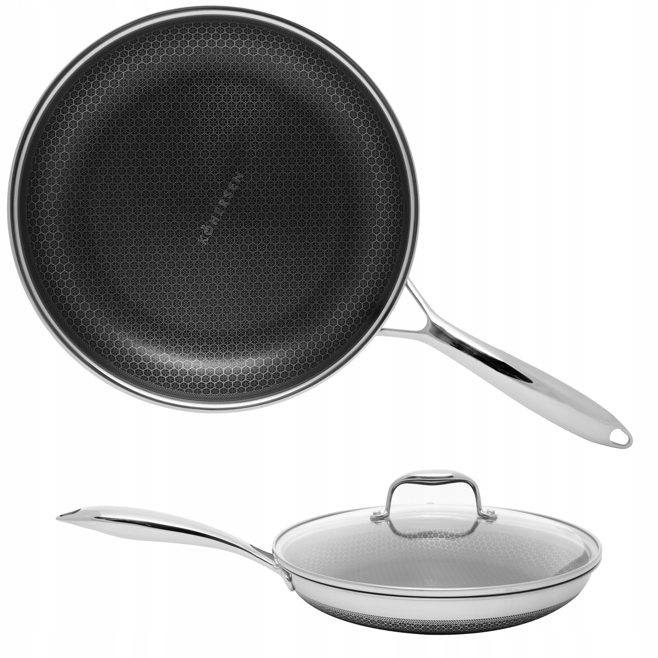 Pan INDUCTION large with lid Non-stick DIAMOND Kohersen 28 cm