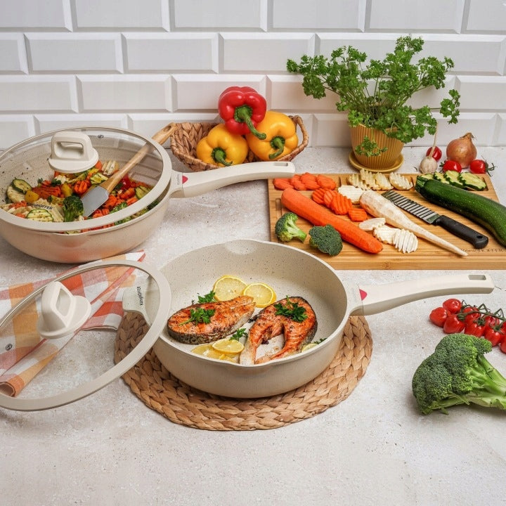 Pan Konighoffer Creamy Marble 28 cm non-stick with lid Induction Gas Manufacturer code 5903313456876