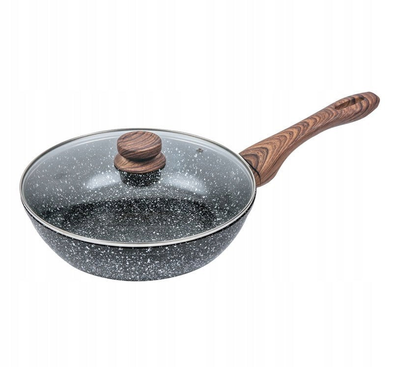 Pan Marble Wok 24 cm Deep Induction Nonstick Gas Manufacturer code XEP do smażenia tradycyjna
