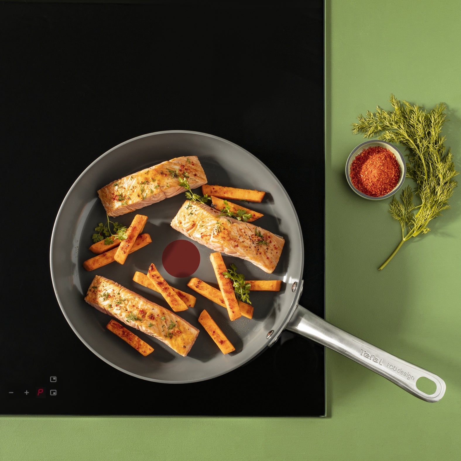 Pan TEFAL Renew+ C42404 Grey Ceramic Diameter 24 cm