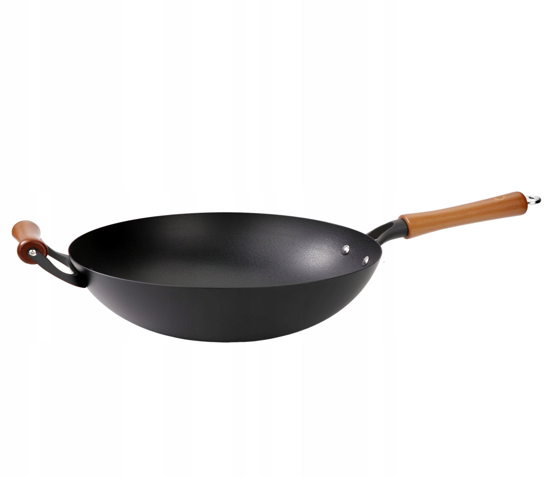 Pan Wok 34cm Deep Handle Wooden Induction Manufacturer code 017649