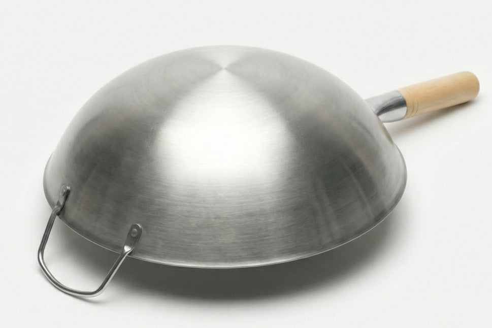 Pan Wok 36 cm Carbon Steel 1.2mm Wrapped Edge Round Bottom Craft Wok Manufacturer code WS-731W327