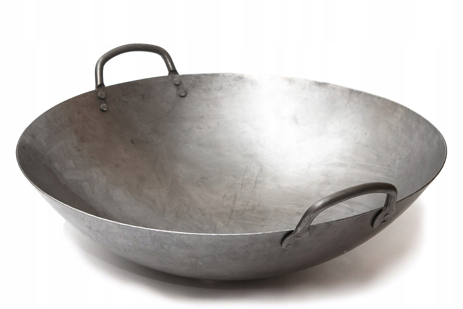 Pan Wok 40 cm Carbon Steel 1,8 mm Hand Forged Round Bottom Craft Wok