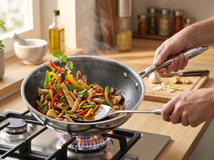 Pan wok Florina Aristo Plus 28 cm stainless steel non-stick Packaging status original