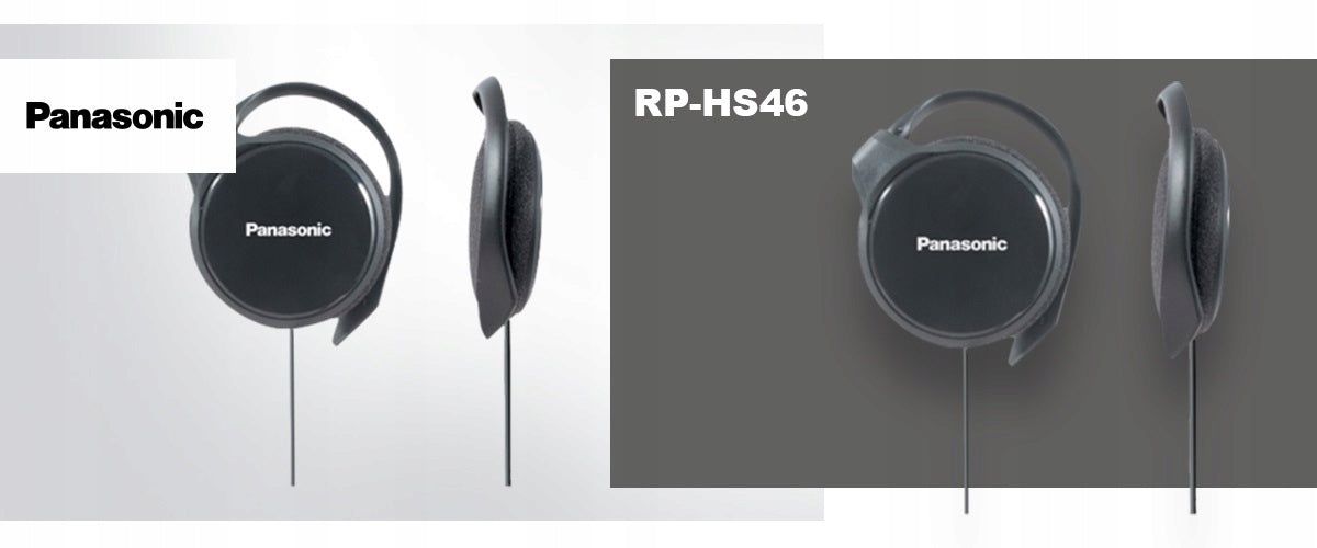 Panasonic RP-HS46 Ultra-flat clip-on headphones Manufacturer code RPHS46EK