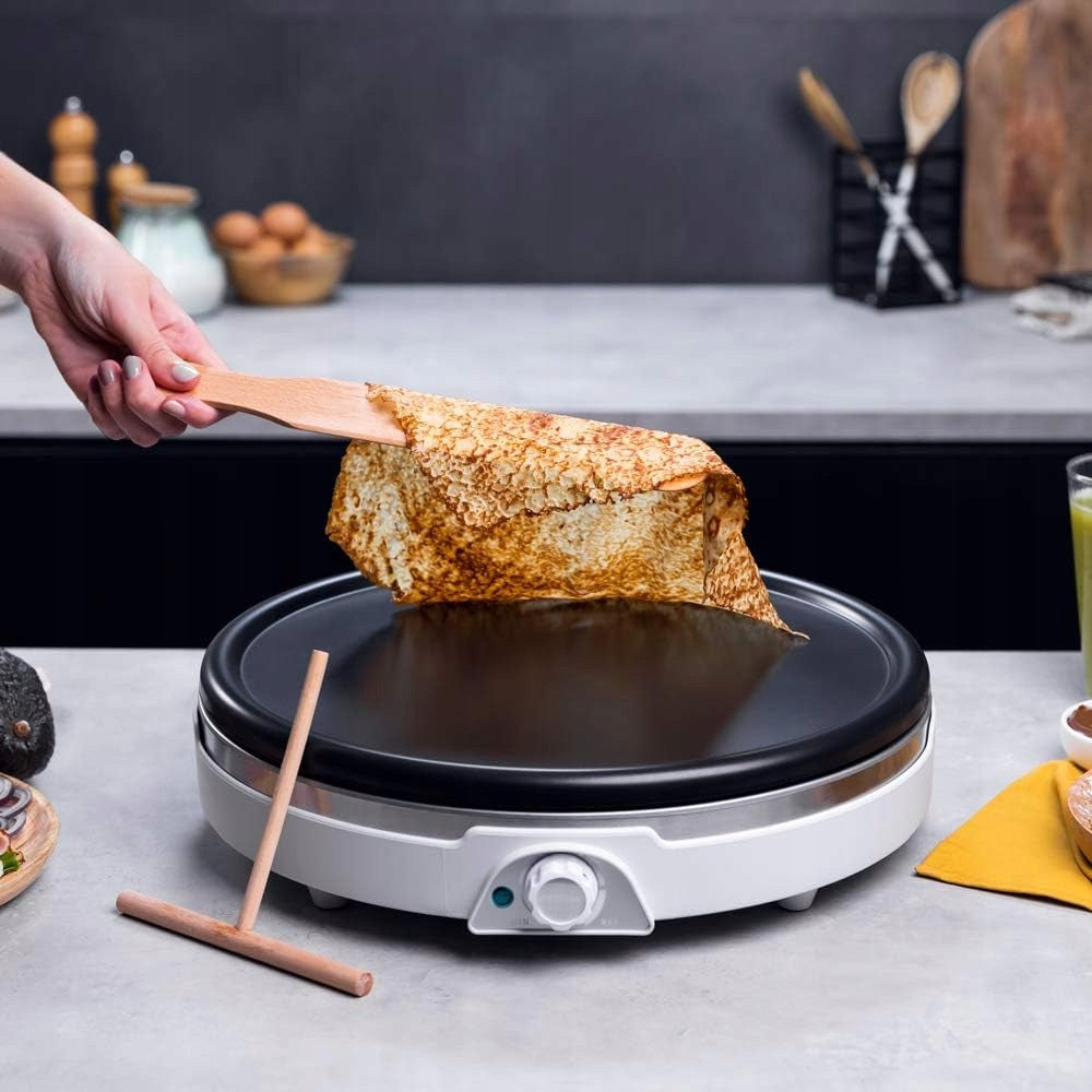 Pancake Maker Cecotec 1350W XL 38cm Stainless Steel Non-stick Coating Brand Cecotec