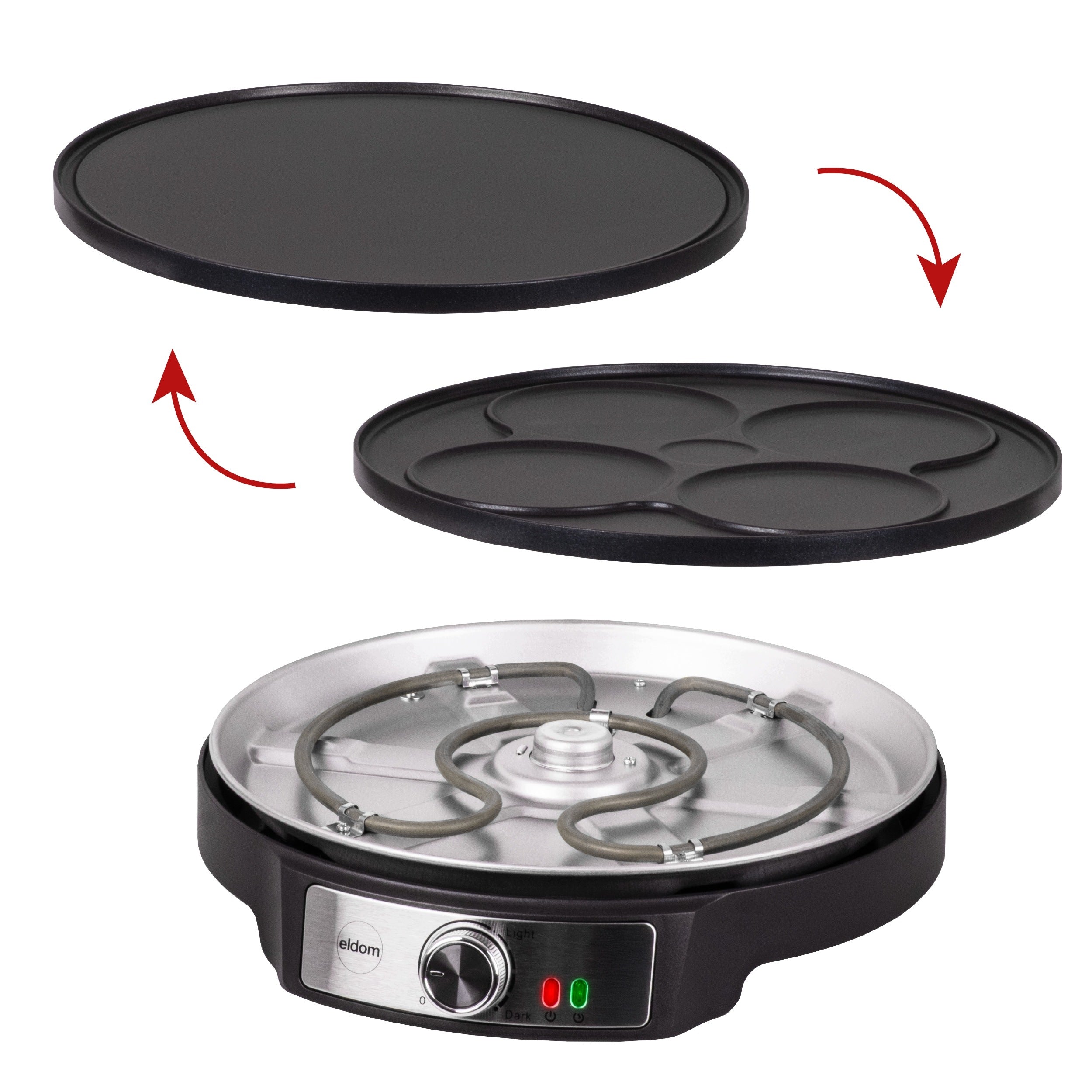 Pancake Maker Pancakes 1200W 30cm 2in1 ELDOM NA10 Manufacturer code NA10 Naleśnikarka elektryczna patelnia