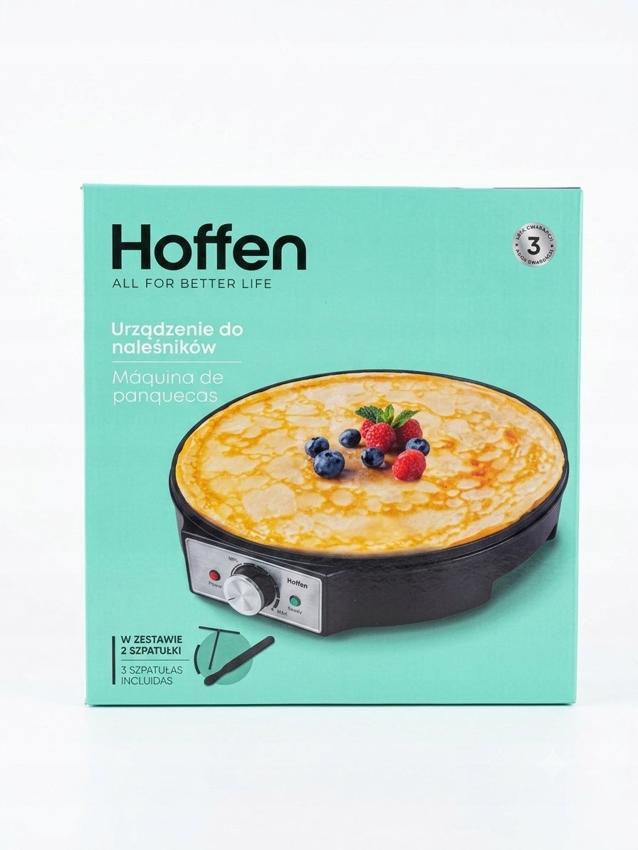 Pancake frying pan Hoffen 2 spatulas Pancake maker Packaging status original
