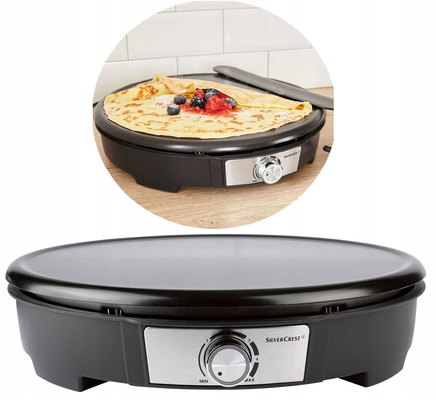 Pancake maker 1500 W black Ø 34 cm