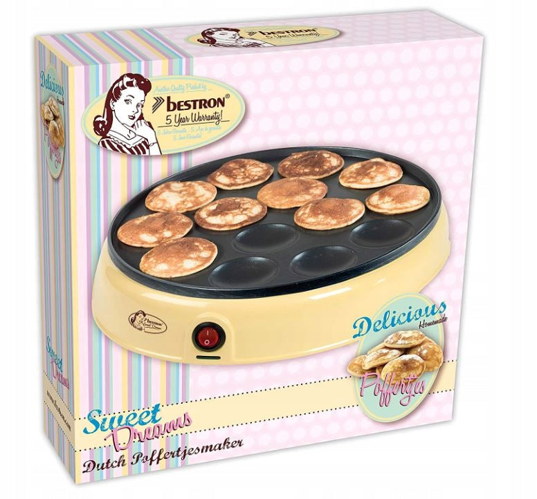 Pancake maker Bestron Poffertjes 800 W yellow/gold Brand Bestron