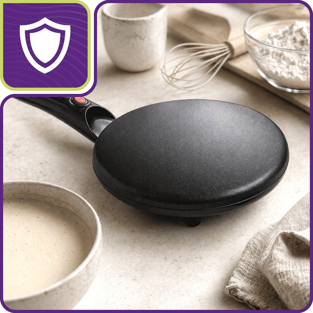 Pancake maker with non-stick coating PANCAKE PAN electric Power rating 600 W