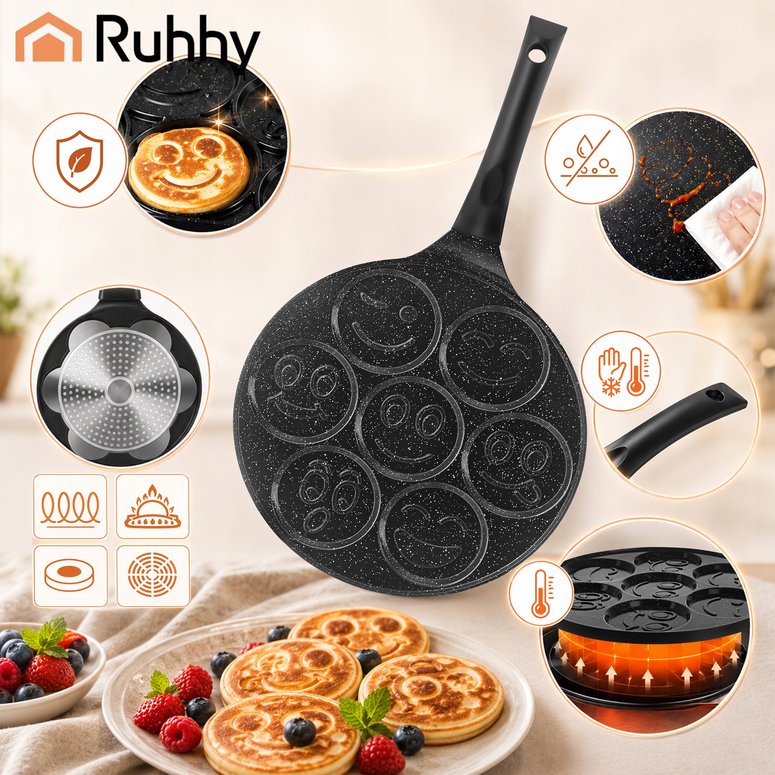Pancakes Induction Non-Stick PFOA Free Packaging status original