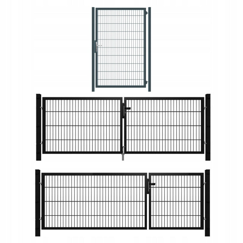 Panel double-leaf gate 3x1,8, anthracite Manufacturer code DTE-656-1830-3000-TP50-7016