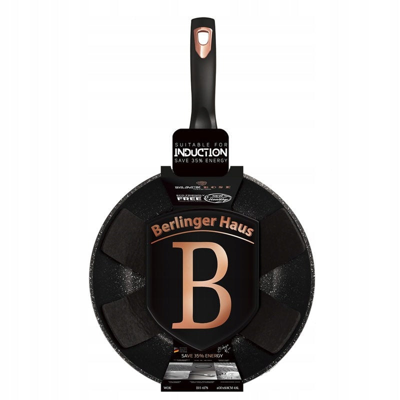 Pánev Berlingerhaus Wok s mramorovým povrchem 30 cm Black Rose Collection B Diameter 30 cm