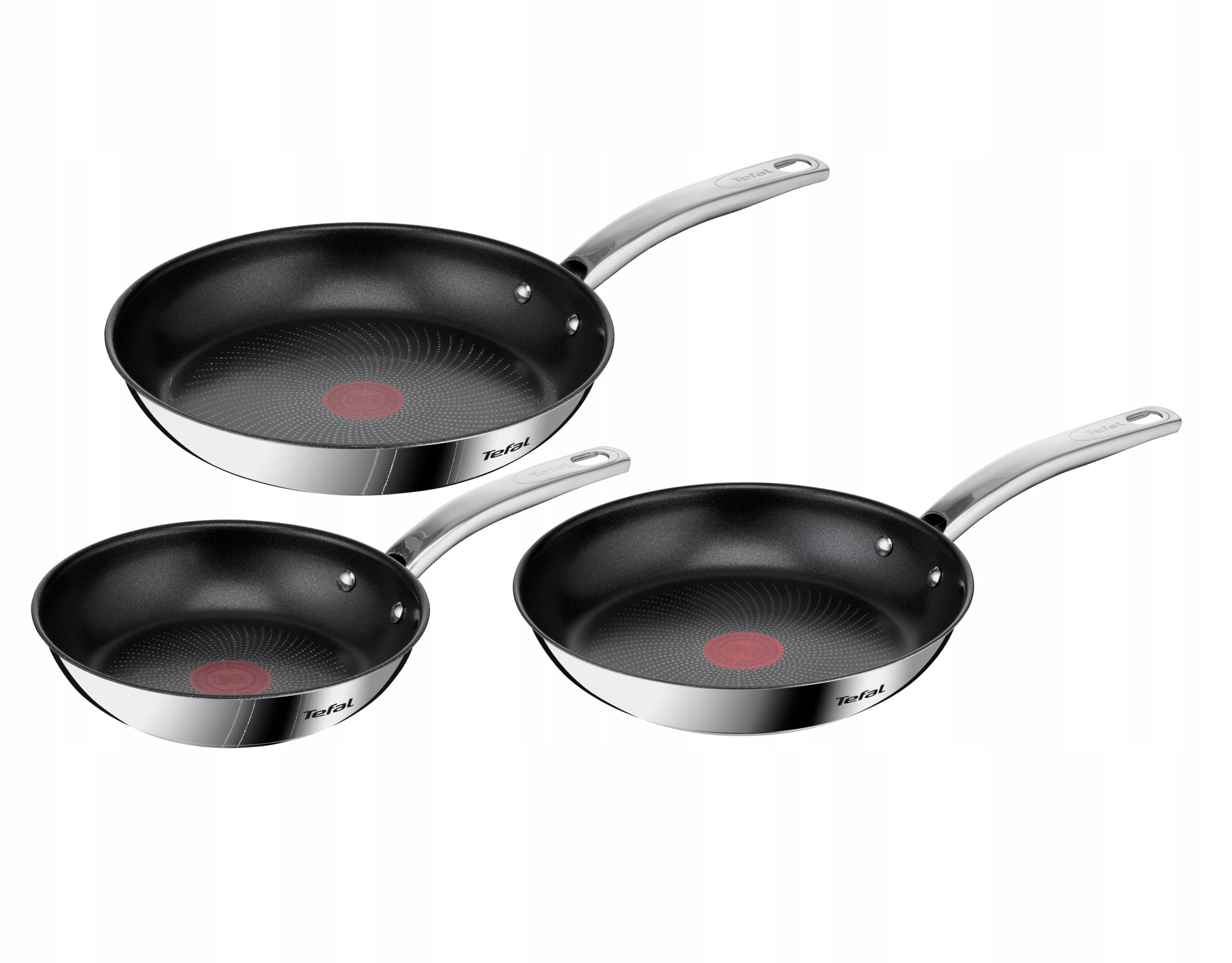 Pans 20/24/26cm TEFAL Intuition induction non-stick steel 3el.
