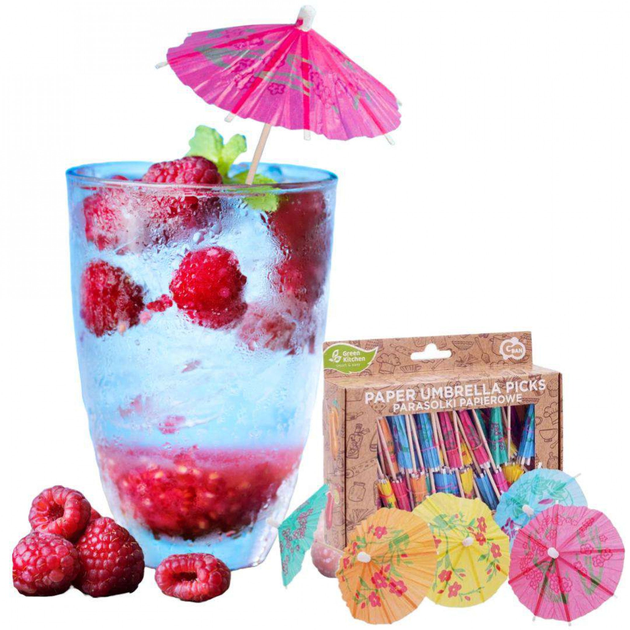 Paper UMBRELLAS FOR DRINKS colorful Hawaiian FLOWERS MARKERS 100 pcs