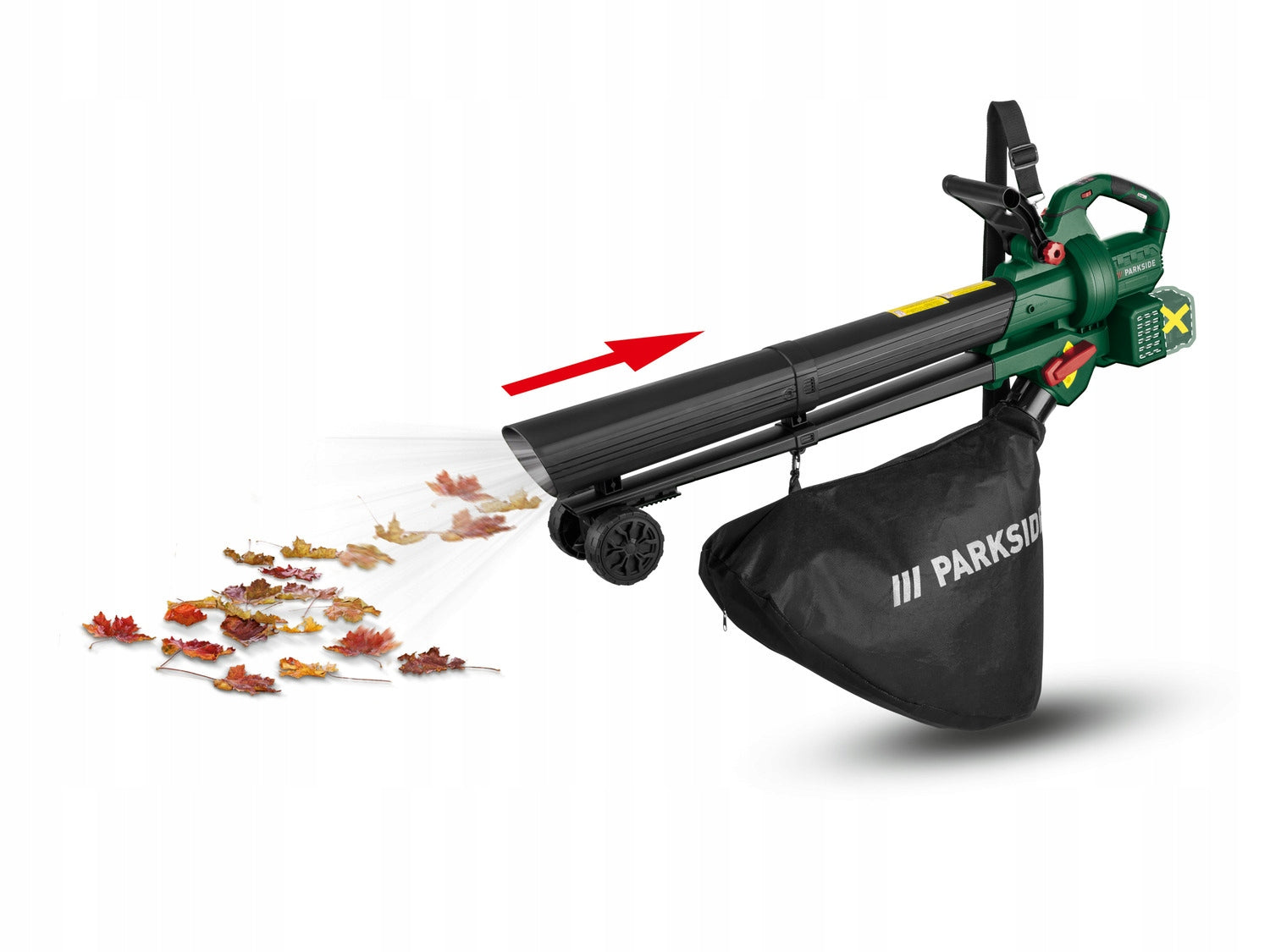 Parkside 40V 3in1 Cordless Leaf Shredder BLOWER Output 570 m3/min