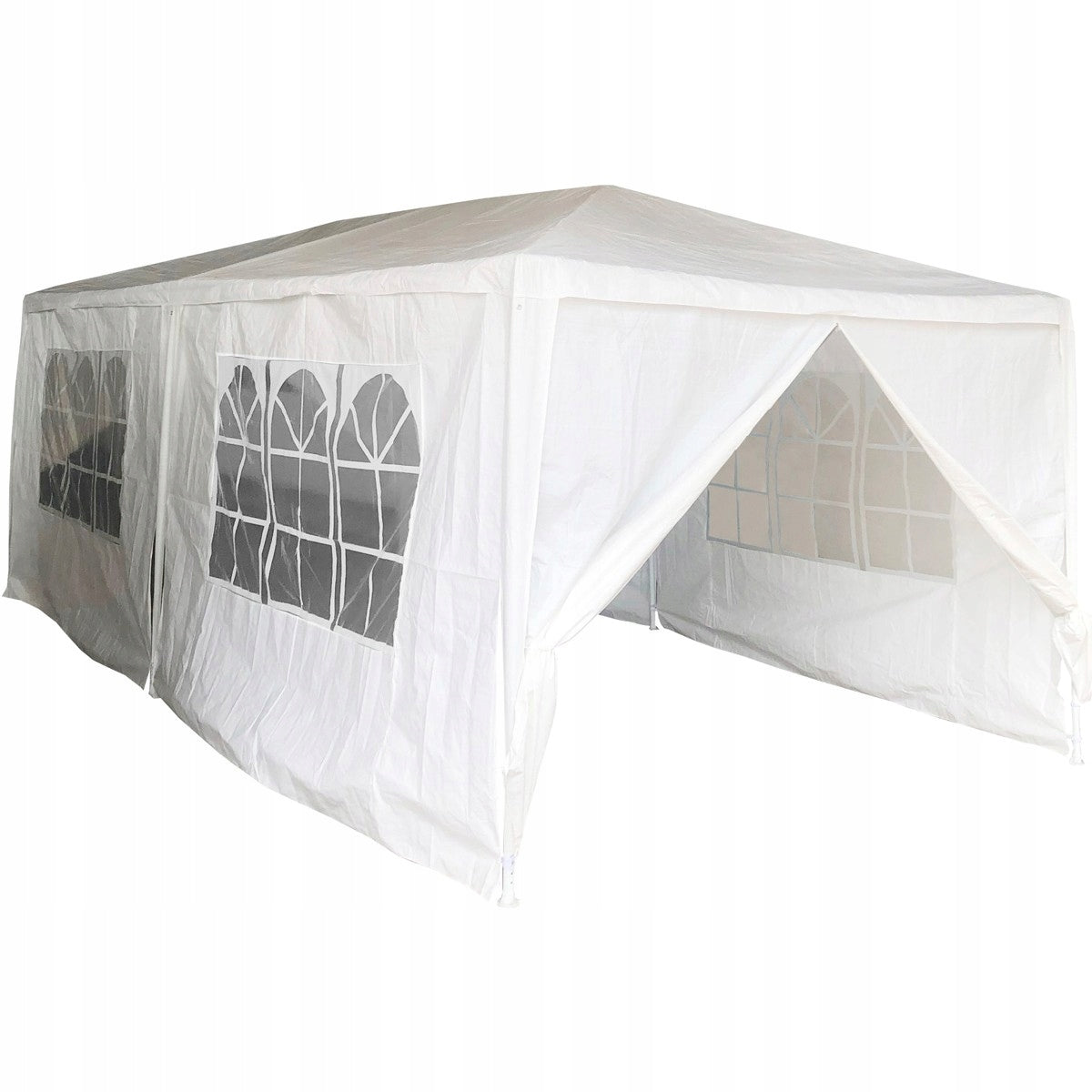 Party Pavilion, Garden, Commercial 6 Walls 3 x 6m, White