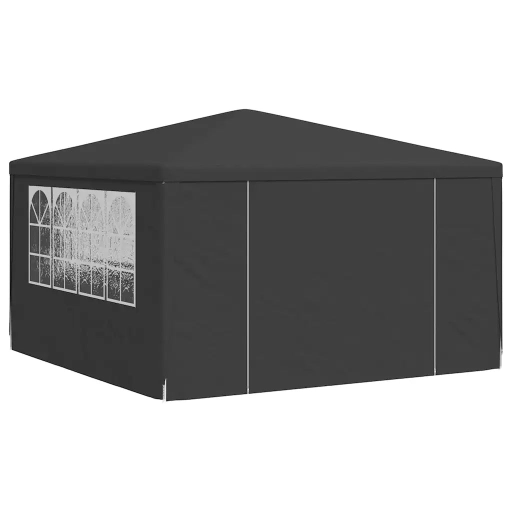 Party tent with walls, 4x4 m, anthracite, 90 g/m² Length 4 m