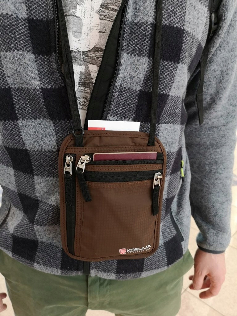 Passport Case Documents Neck Sachet RFID Wallet Travel / KORUMA Brand Koruma