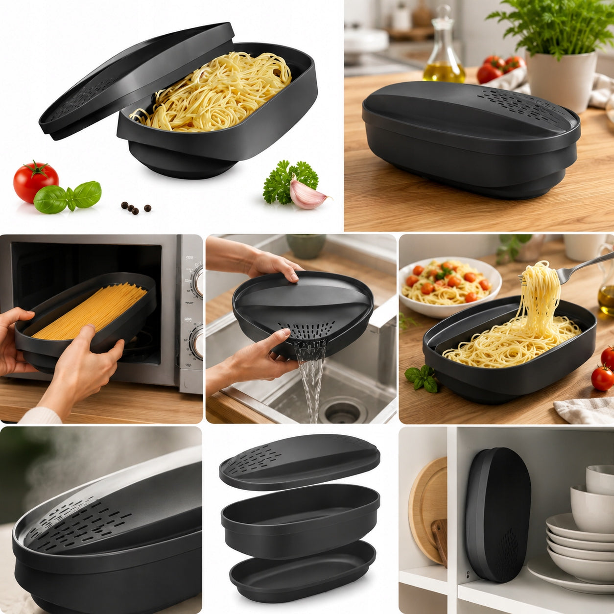 Pasta Dish BPA Free Microwave Container for Spaghetti for Ramen Packaging status original