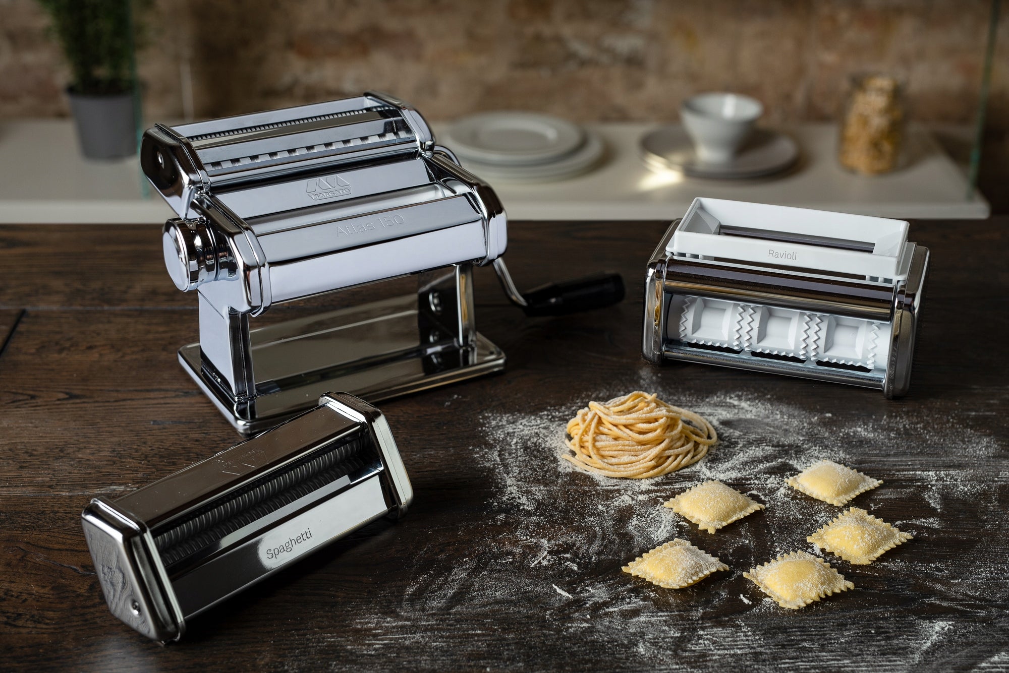 Pasta set Marcato Pastaset machine Atlas 150 + 2 accessories Packaging status original