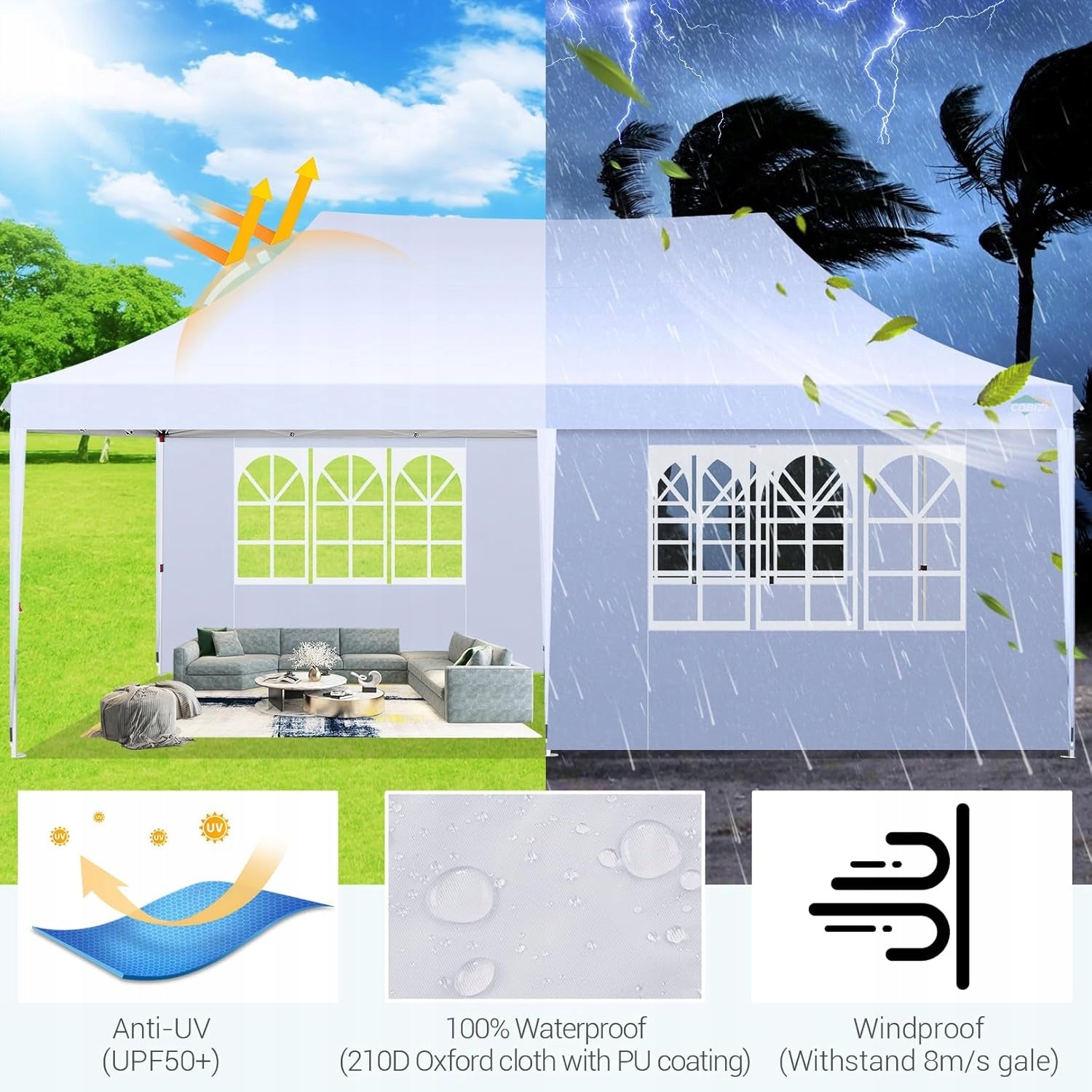 Pavilion 3x6 Automatic Express Tent Packaging status original