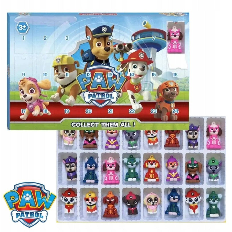 Paw Patrol Advent Calendar 24 Figurines Surprises Gift Set Brand no brand