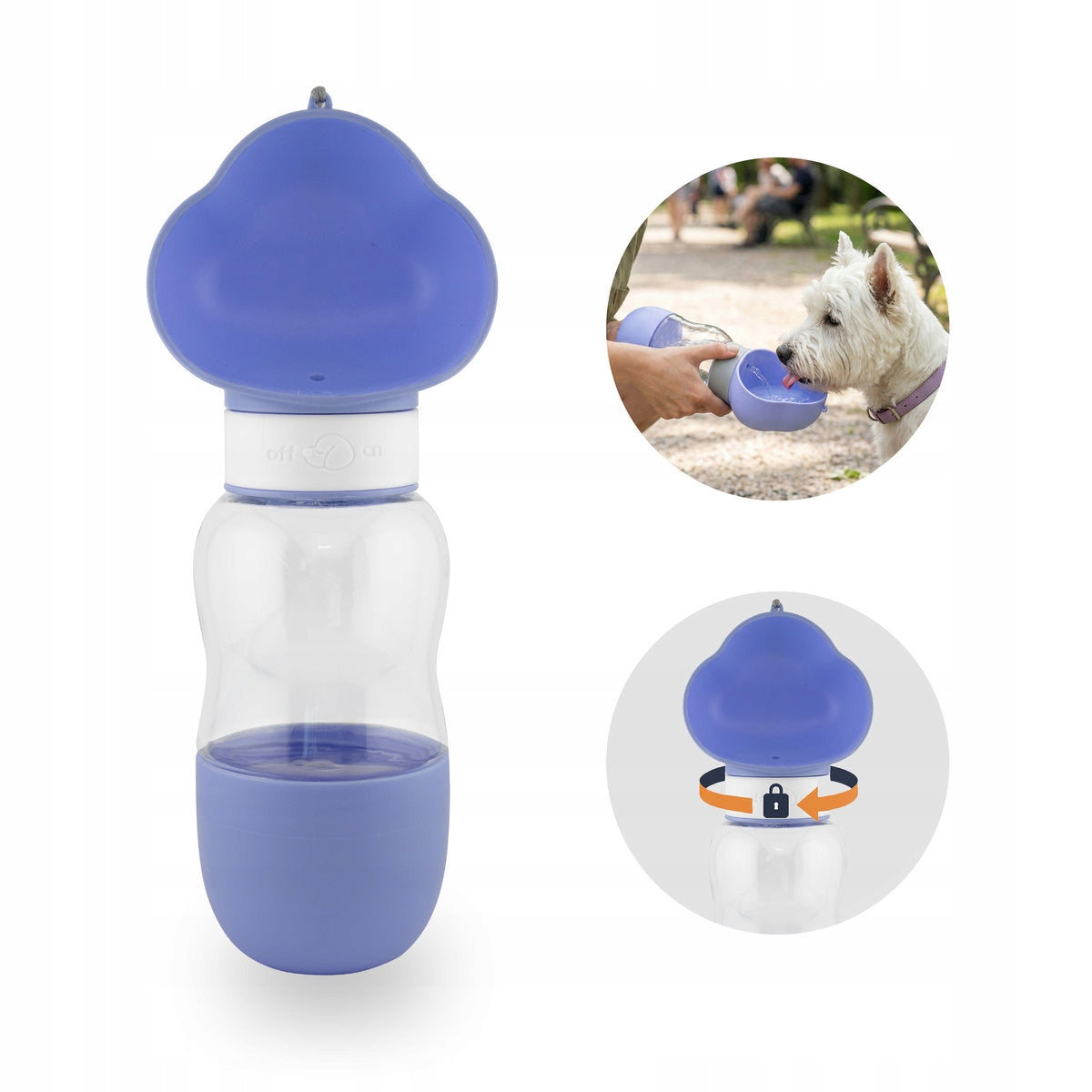 PawDuo 2in1 Dog Travel Bottle Miloo Pets 350+180 ml DRINKER WATER BOTTLE