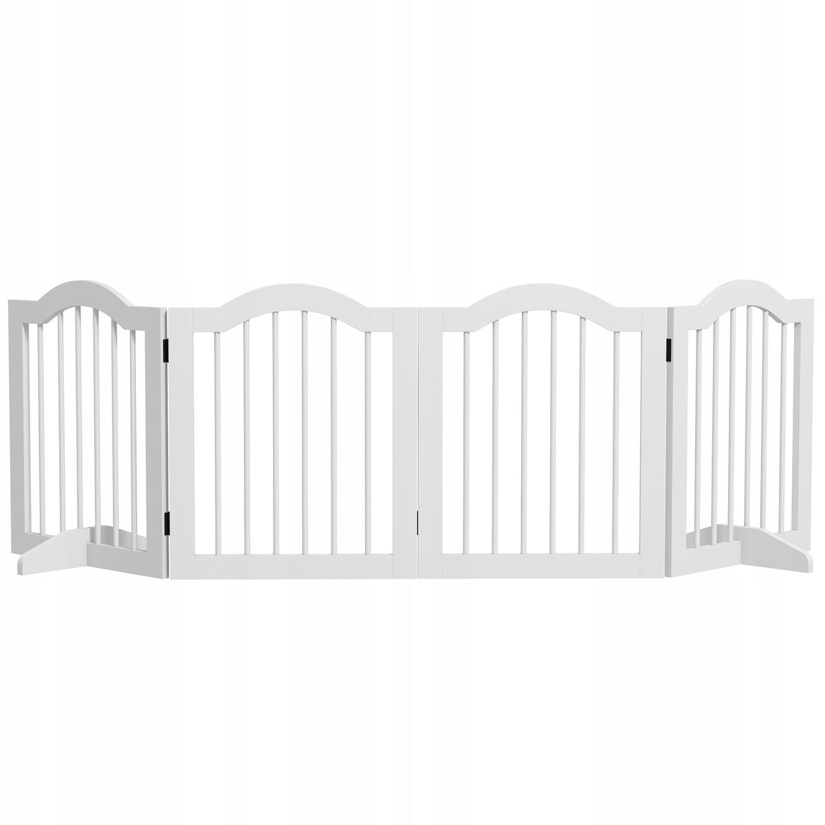 PawHut 4-Piece Dog Goal with Supports, Stable, White