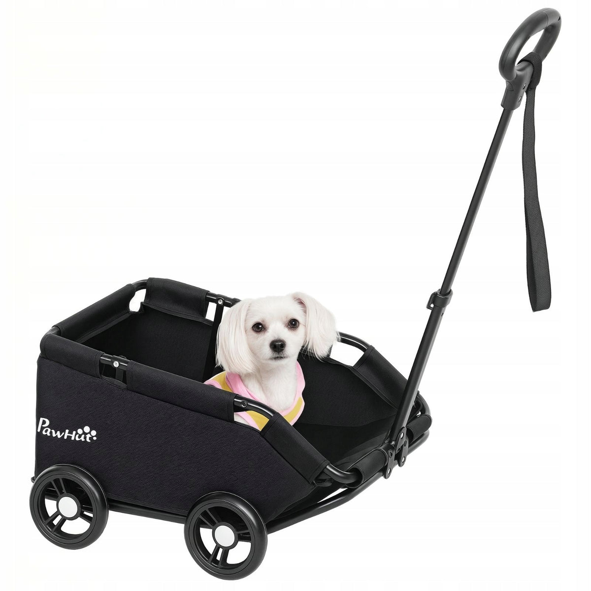PawHut Dog Stroller, Folding, for Small Dogs up to 4 kg, Black Brand no brand