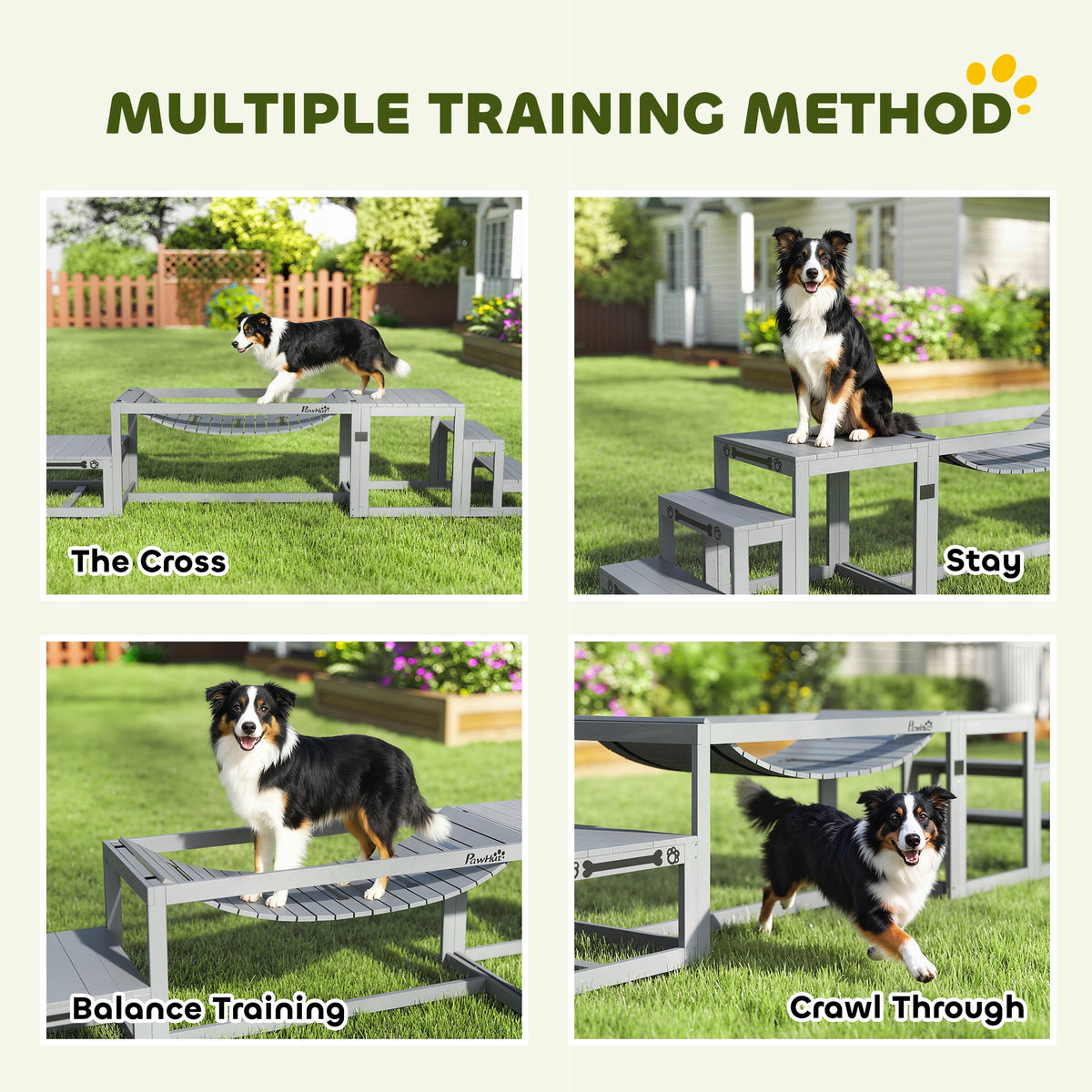 PawHut agility set for dogs, 3-piece set with bridge and stairs Brand PawHut