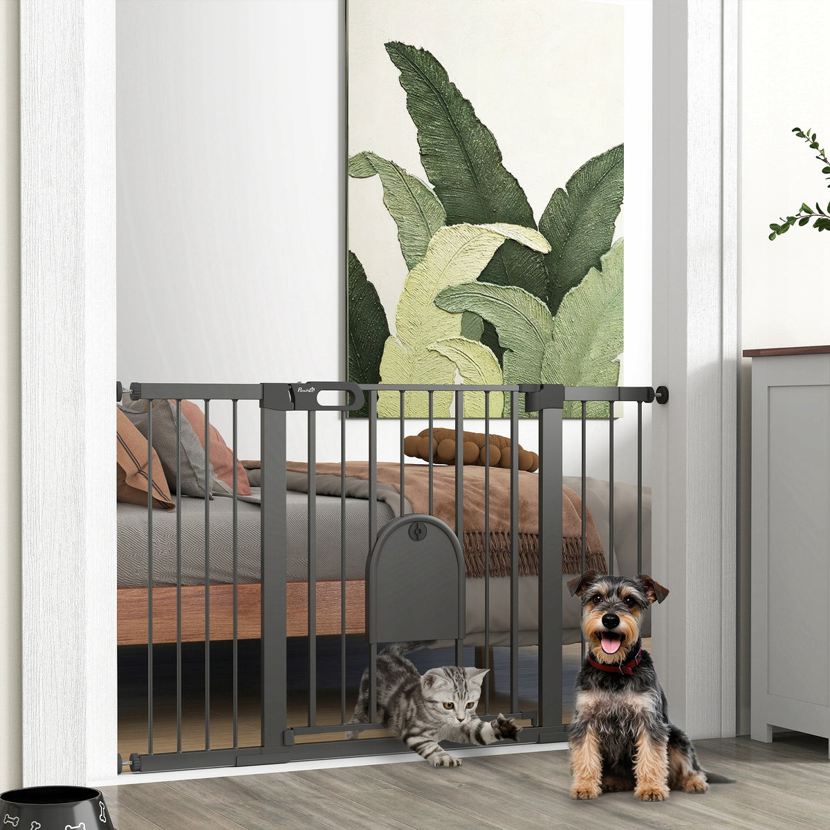 PawHut dog protective barrier, protective grille, protective gate, steel Brand PawHut