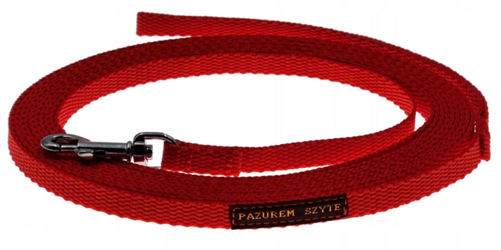 Pazurem Szyte leash training cord 10mm 1cm 5m red small dog pp