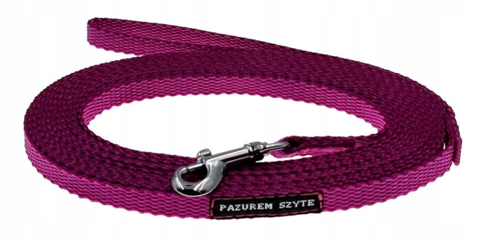 Pazurem Szyte leash training cord 10mm 1cm 7m fuchsia small dog pp