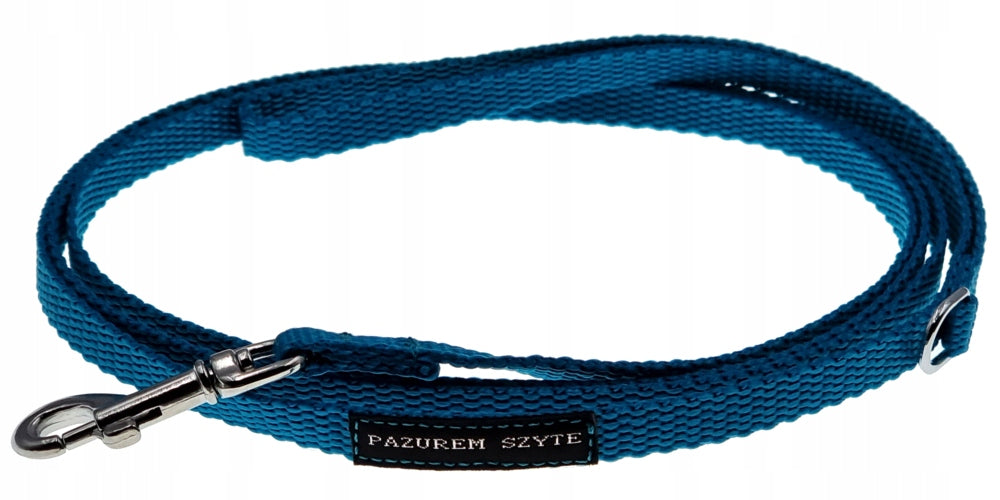 Pazurem Szyte traditional city leash 10mm 1cm 3m turquoise small dog pp
