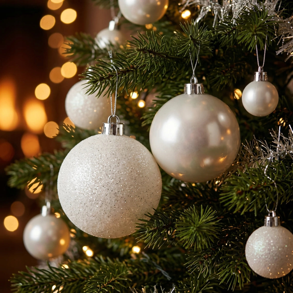 Pearl Christmas balls 30 pcs plastic unbreakable ornaments 4-6 cm Packaging status original