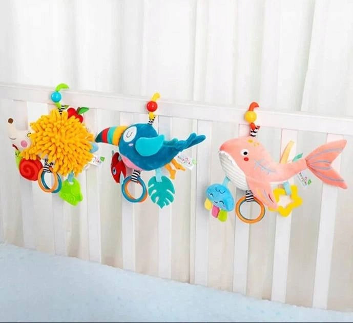 Pendant Music Box Sensory Bird Toucan for Stroller 0+ Polish brand Brand Plushyk